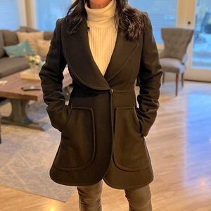 Alice + Olivia flared wool Pea Coat